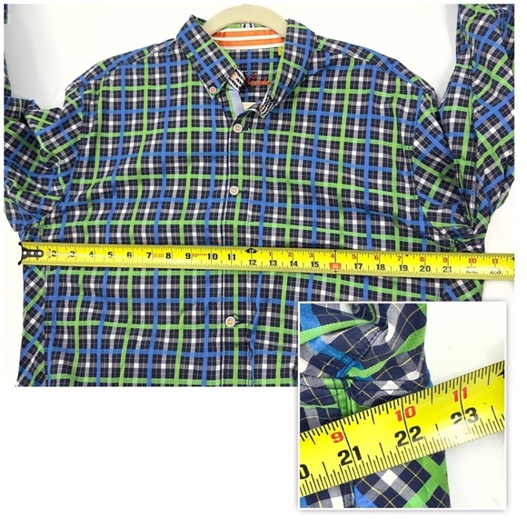 Robert Graham Button Down Shirt Mens Large Flip Cuff Tailored Fit Colorful Prep - Picture 10 of 12